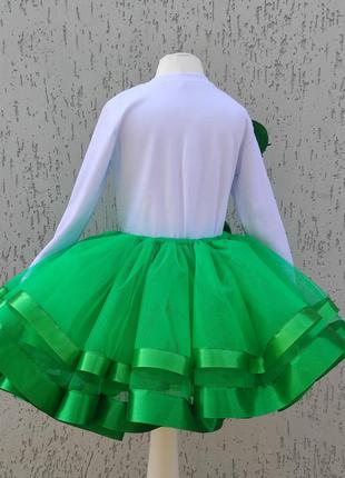 Костюм жабки карнавальний костюм жабки лягушки зеленая юбка с фатина6 фото