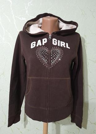 Кофта коричневая с капюшоном для девочки 9-13 лет -gap kids