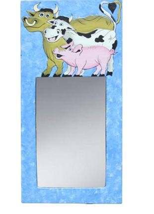 Дзеркало прямокутне настінне дитяче ферма розміру 40 см*20см