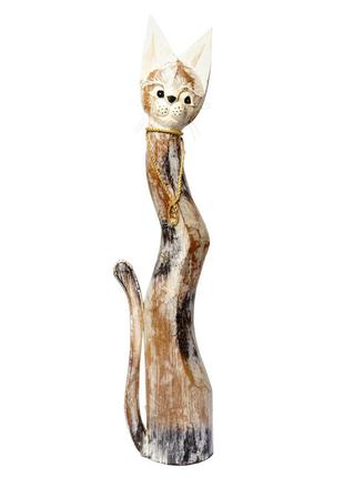 Статуэтка кошка деревянная грациозная высота 80см