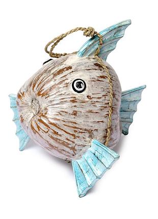 Статуетка риба з кокосу 35см*30см