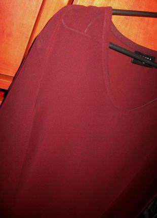 Туника длинная полупрозрачная темно-вишневая3 фото