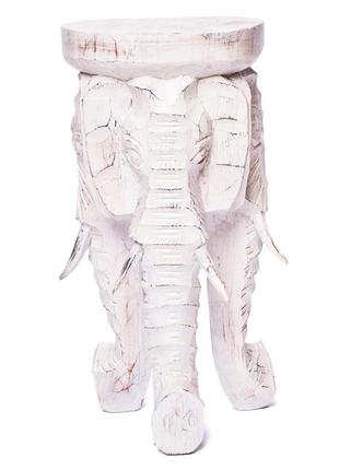 Стілець дерев'яний декоративний три слони висота 50см