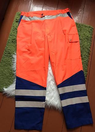 Штаны рабочие светлоотражающие wikland 56 размер xl xxl новые