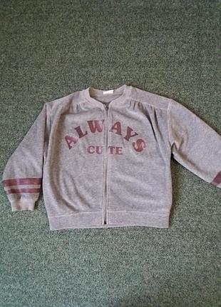 Zara велюровая кофта на 5-6 лет