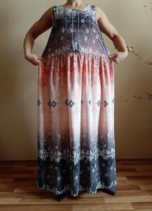 Натуральное платье в этническом стиле из 100% вискозы2 фото