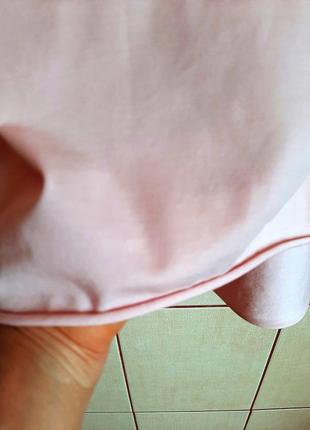 Натуральное розовое трикотажное платье-туника оверсайз5 фото