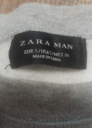 Трикотажный джемпер /кофта/ худи / серый/ zara man4 фото