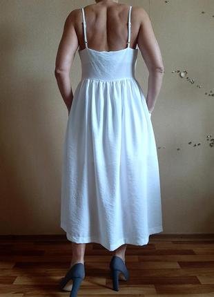 Белоснежное легкое платье-сарафан ivivi2 фото