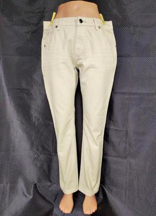 Бледнол-оливковые узкие джинсы, 100% хлопок
