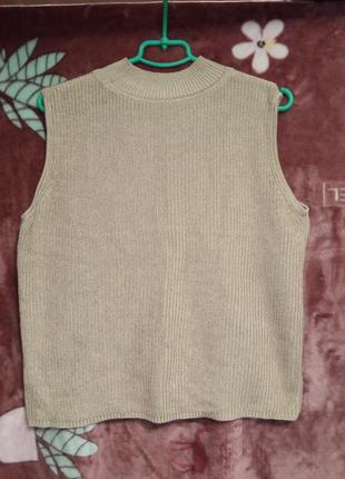 Стильный укороченный свитер, без,рукавка,топ,жилет2 фото