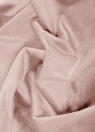 Портьерная ткань для штор бархат нежно-розового цвета