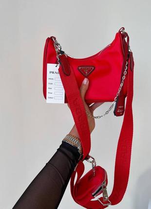 Красная сумка женская сумочка сумка2 фото