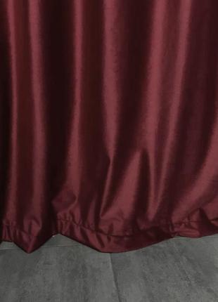 Порт'єрна тканина для штор оксамит темно-бордового кольору5 фото