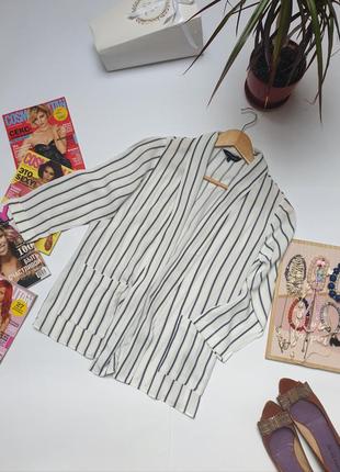 Стильный легкий тренч накидка пиджак в полоску фирмы new look