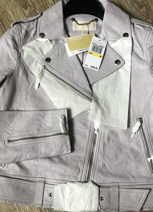 Шкіряна куртка-косуха michael kors розмір м6 фото