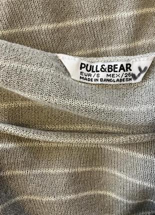 Тонкий трикотажный свитерок- блуза- оверсайз;s/ brend pull&bear4 фото