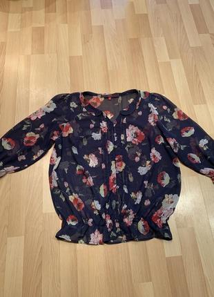 Красивая нарядная шифоновая блузка,батал9 фото