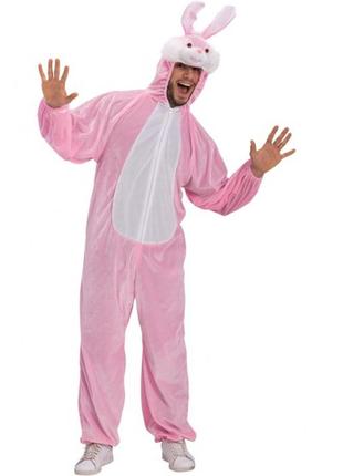Тематичний велюровий костюм кролика, рожевий зайчик