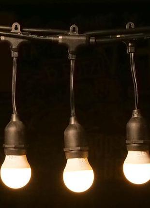 5 метрів вулична ретро гірлянда старк зі звисаючими лампами з 10 led лампами теплого світіння