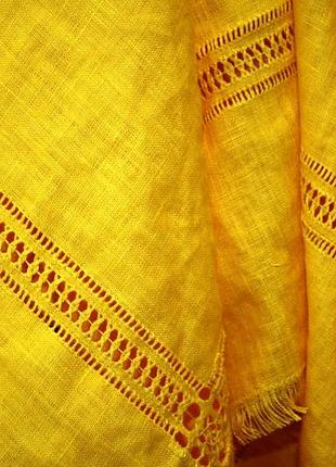 Льняная дорожка с сеткой 136*65 см