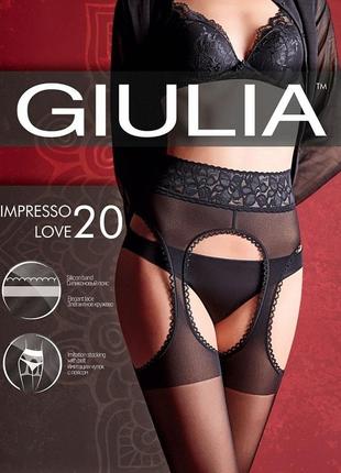 Сэксуальные колготки с вырезами имитация чулков giulia impresso love 20