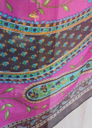Индийский шелковый шарф4 фото