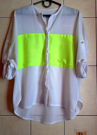 Белоснежная шифоновая рубашка mosquito