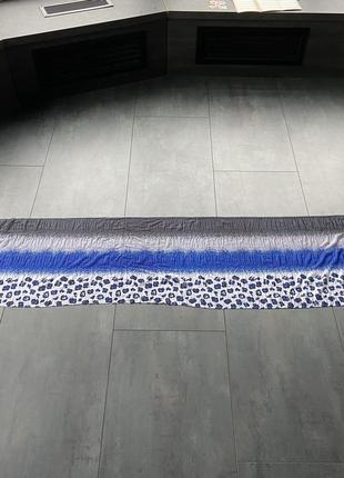 Синий пятнистый шаль палантин шарф платок шифон8 фото