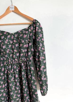 Легкое платье в цветочный принт4 фото