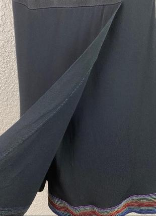 Комбинированное базовое платье –мини sandro на запах8 фото