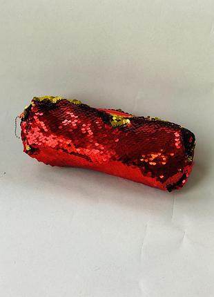 Косметичка пенал двухсторонняя паетка