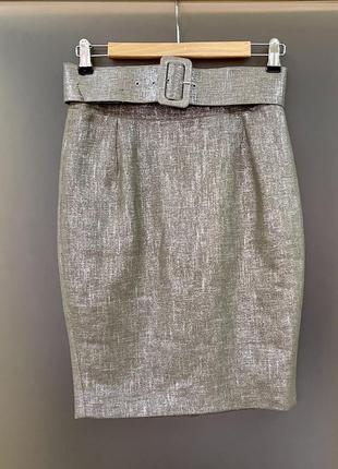 Vertigo paris ( франция ) красивая юбка карандаш с поясом р 42-441 фото