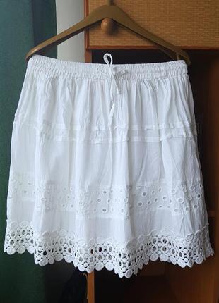 Maracuja белая тончайшия кружевная юбка1 фото