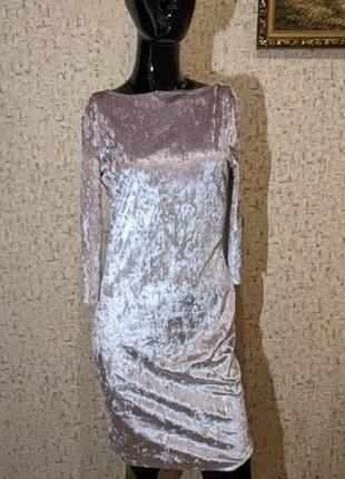 Велюровое платье 44 размер2 фото