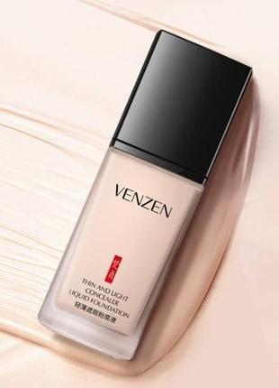 ✨ нежный тональный крем venzen thin and light concealer liquid foundation, 30мл