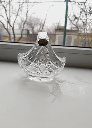 Мініатюрна кришталева ❤ цукерниця bohemia