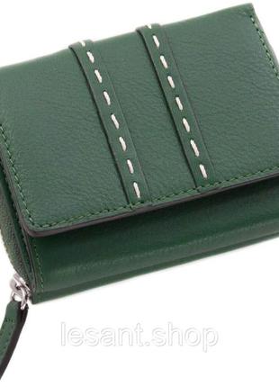 Кошелек женский маленький кожаный зеленый picard (9636 pinegreen)5 фото