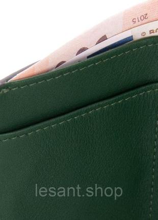 Кошелек женский маленький кожаный зеленый picard (9636 pinegreen)6 фото