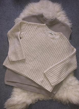 Свитер вязаный кофта широкий рукав шерсть шерстяной