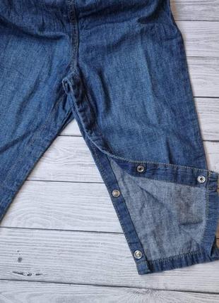 Стильный джинсовый синий комбинезон, джинсы на кнопках  для девочки, h&m6 фото