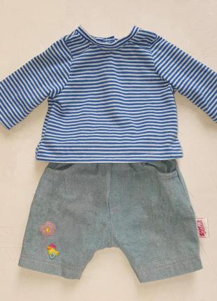 Аутфит комплект для куклы zapf creation беби борн штаны и реглан1 фото