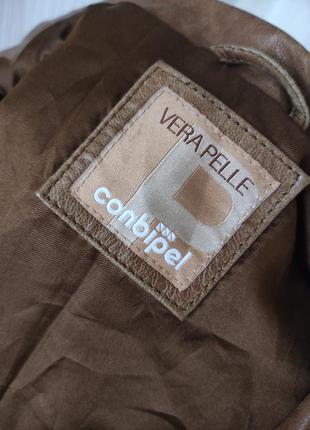 Кожаная куртка пиджак vera pelle