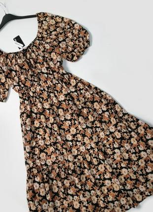 Новое натуральное вискозное платье в цветы1 фото
