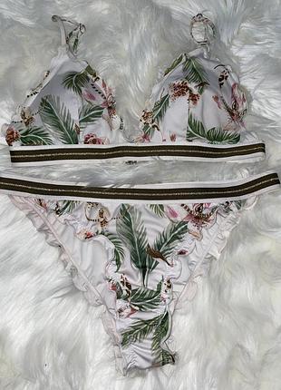 Купальник/роздільний купальник/квітковий принт🌸🌺