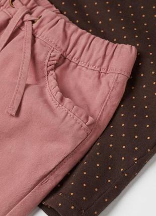Комплектом реглан, лонгслив і штани джоггеры на дівчаток 110 - 134 р. h&m3 фото