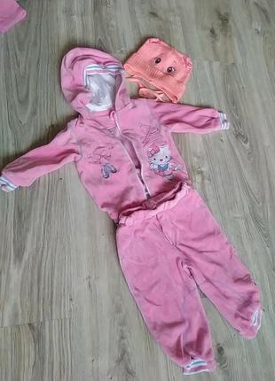 Велюровий костюм двійка для дівчинки