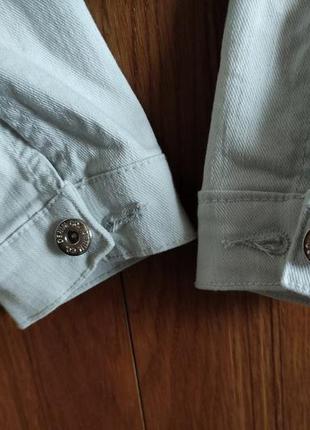Светло голубая джинсовая куртка джинсовка2 фото