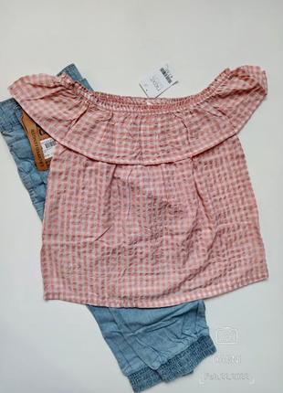 Легкая свободная блуза с воланом next.