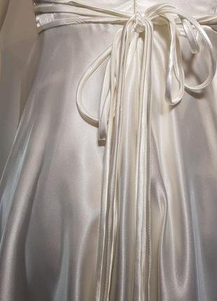Платье атласное дизайнерское с шифоном и бисером (украина)10 фото